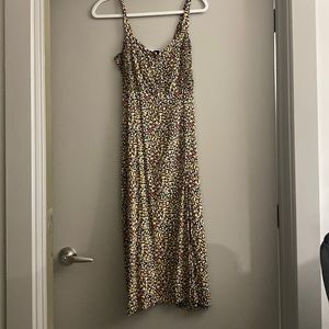 Zara side slit dress floral